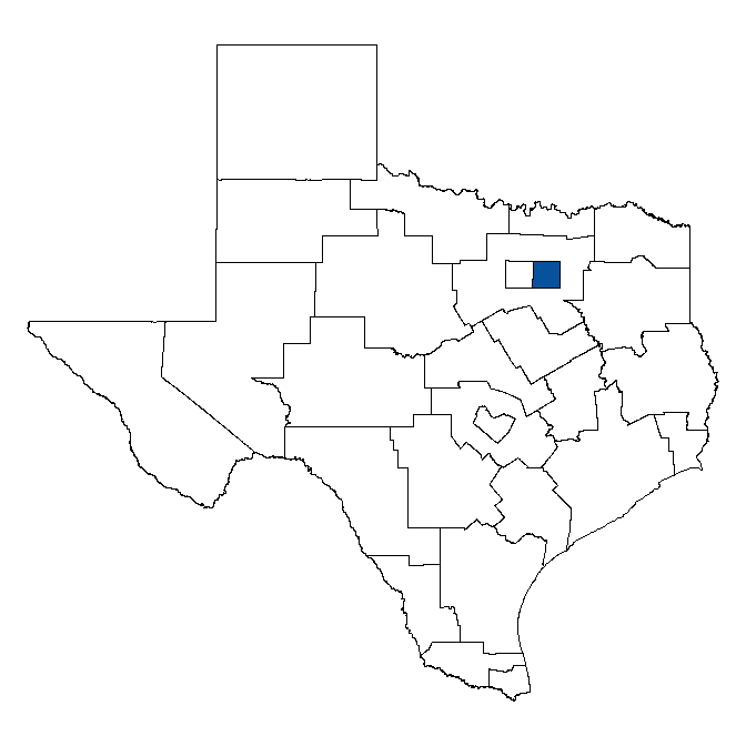 Map of Texas showing Dallas Workforce Development Board
