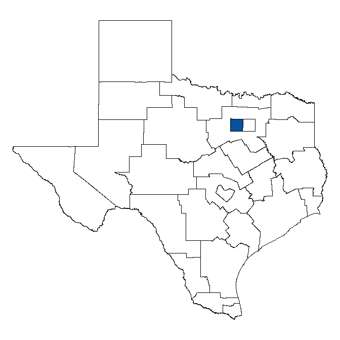 Map of Texas showing Tarrant Workforce Development Board